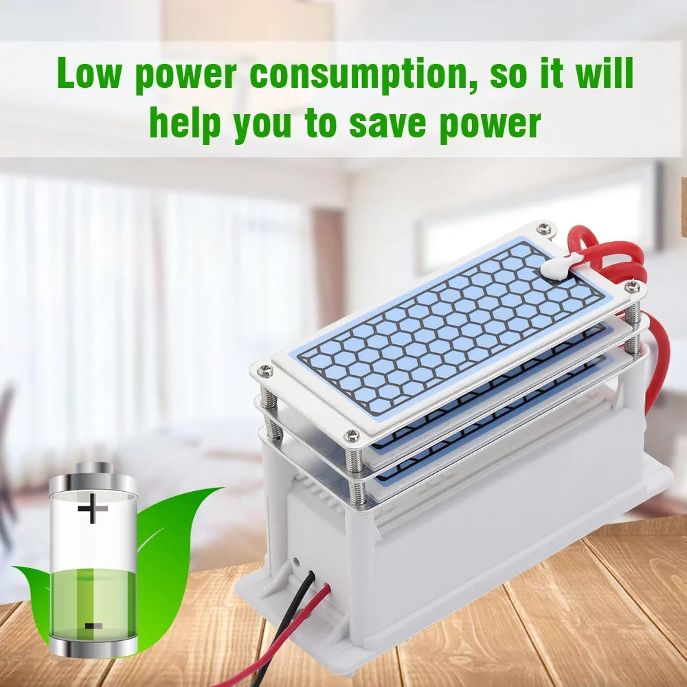 Portable Ceramic 15g/h Generator Long Life Three Tablets Integrated Plate Air Water Purifier