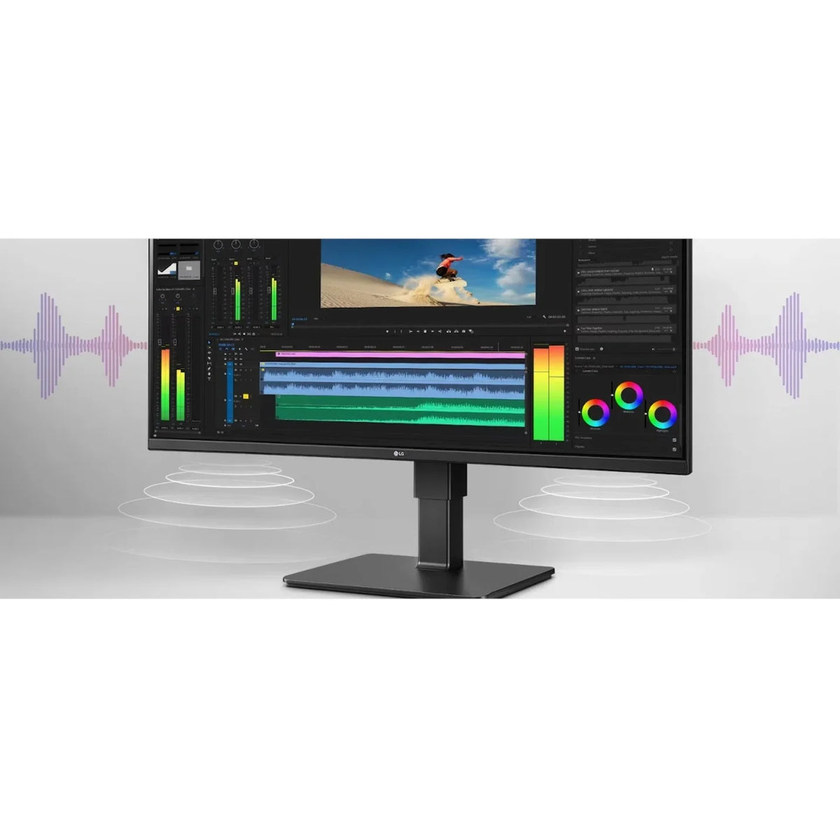 Ultrawide 34\" 3440 x 1440  HDR10, sRGB Curved Monitor, Textured Black, 34BQ77QB-B