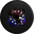 2018 2019 Wrangler  Backup Camera Stars & Stripes American Eagle Tribal Flames Vintage Cracked Spare Tire Cover for Jeep  33 Inch