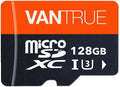 Vantrue 128GB U3 V30 Class 10 MicroSDXC -I 4K  Video Monitoring Memory Card with Adapter for Dash Cams, Body Cams, Action Camera, Other Surveillance & Security Cams
