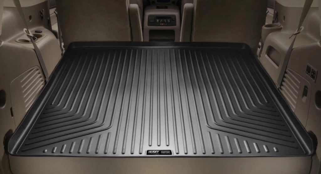 Husky by RealTruck Weatherbeater Series Cargo Liner behind 3rd Row Black Compatible with 21 Chevrolet Suburban/ Yukon  Compatible with select: 2021-2023 Cadillac Escalade
