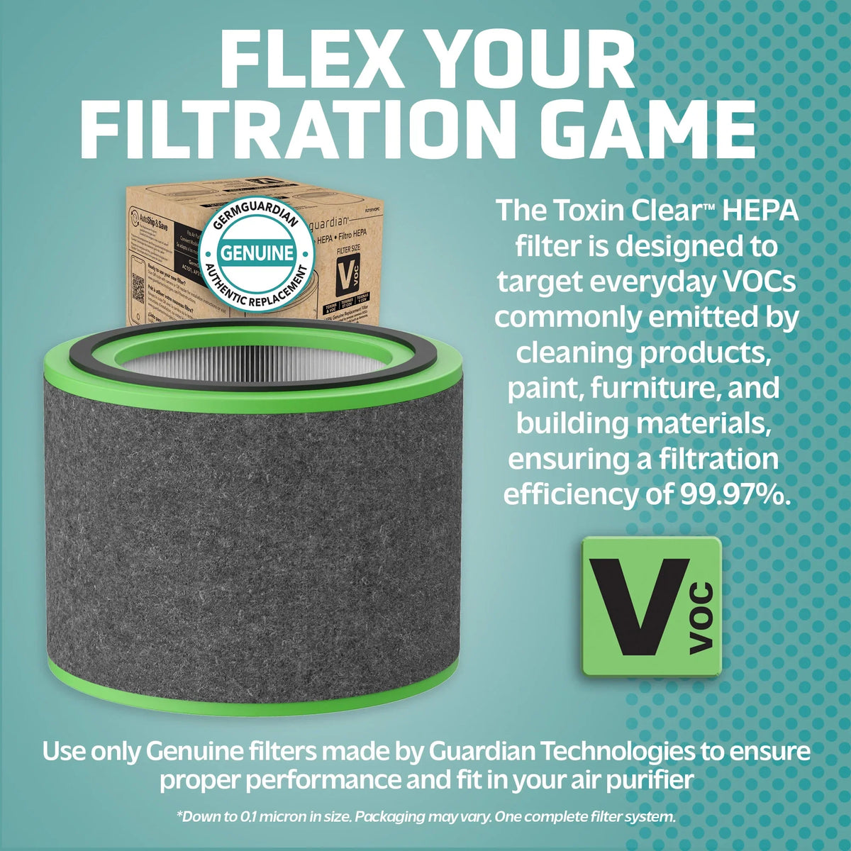 Germ Guardian Filter V Toxin Clear  Genuine Replacement Filter for AirSafe and AC151 Air Purifiers, FLT151VO