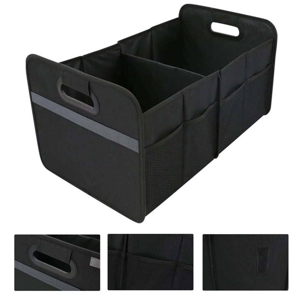 Pinnaco Car Trunk Organizer Oxford Cloth Storage Box 55L - Keep Your Automotive Cargo Organized on the Go!