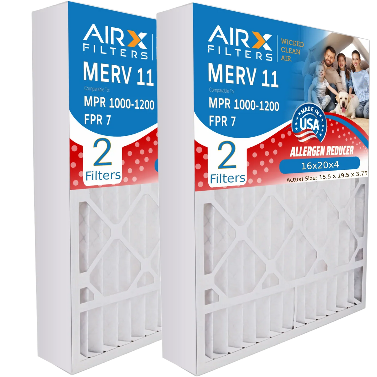 16x20x4 Air Filter  11 Comparable to  1000,  1200 &  7 Compatible with Bryant Carrier -0017 Premium  Made 16x20x4 Furnace Filter 2 Pack by     .