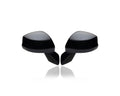 Door Mirror - Compatible/Replacement for '12-12 Honda Civic Sedan/Coupe- - Manual Without Side View Camera, Textured - Pair, Left Driver + Right Passenger Set - 76208TR0A11, 76258TR3A11