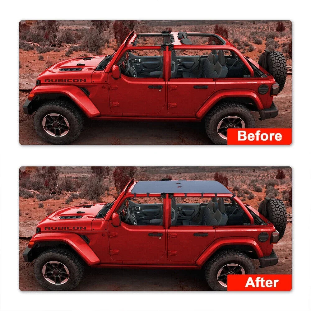 Leather Top Sunshade Protection Jeep Wrangler   07-18  Ultimate Sun Protection Easy Installation