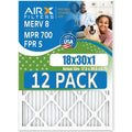 18x30x1 Air Filter  8 Rating, 12 Pack of Furnace Filters Comparable to  700 &  5 - Made in  by     .