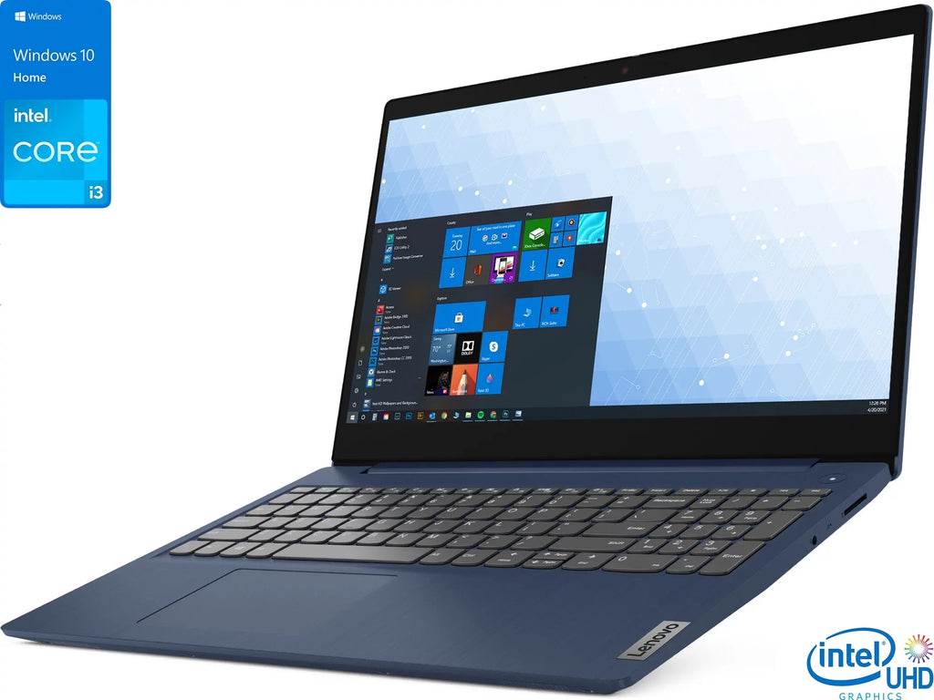 Lenovo IdeaPad 3i Laptop, 15.6"  Display, Intel Core i3-1115G4 Upto 4.1GHz, 8GB , 512GB NVMe , , Card Reader, Wi-Fi, Bluetooth, Windows 11 Home S