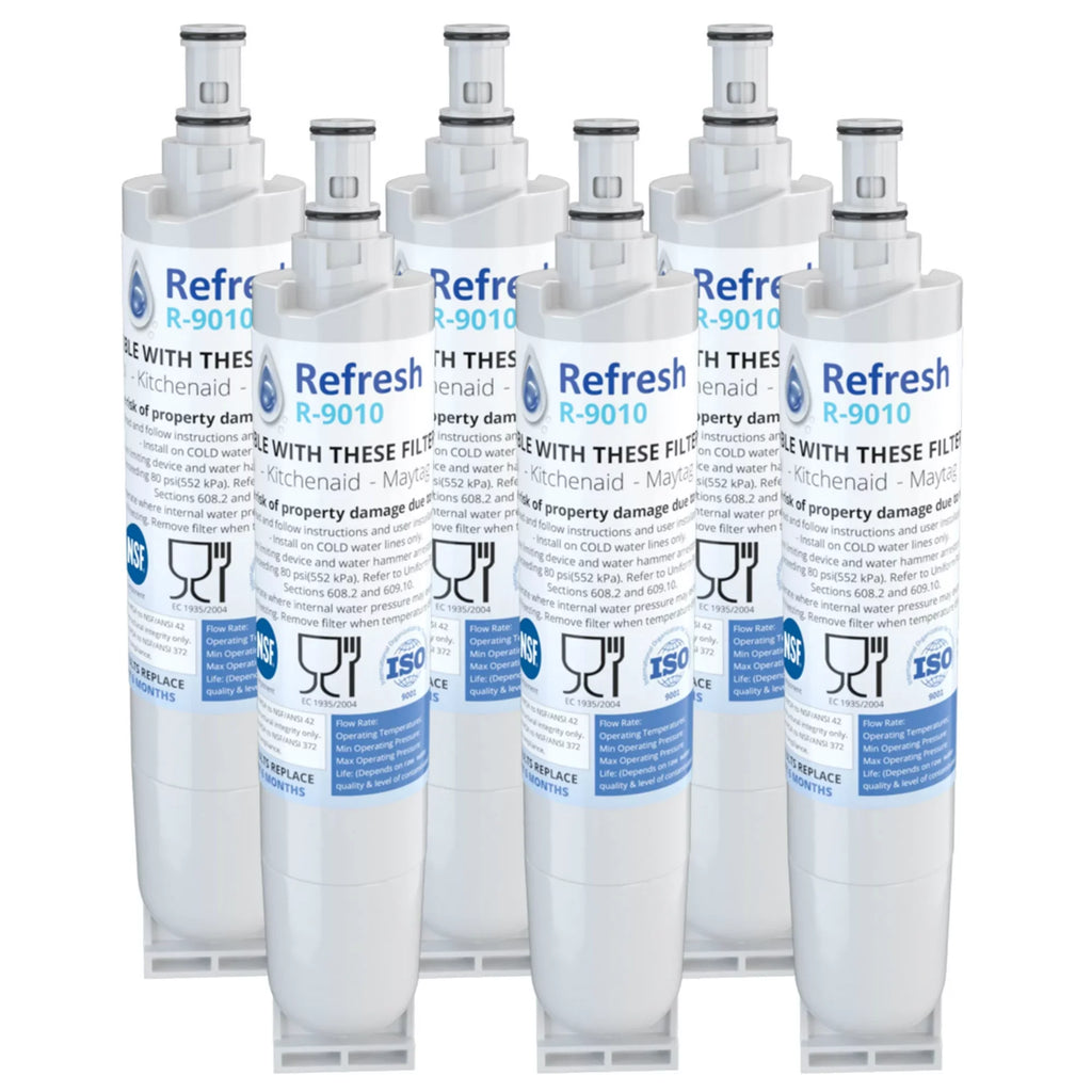 Replacement Water Filter Filter for Whirlpool 4396508 / R-9010 (6-Pack) -by Refresh