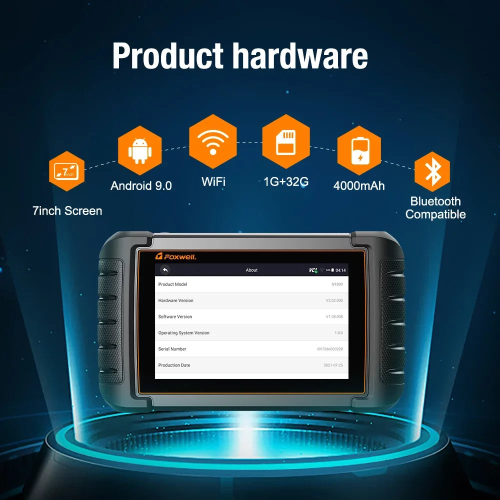 NT809 Advanced Bidirectional Scan Tool OBD2 Scanner Scan All Systems 30+ Reset Services Car Code Reader  Bleeding Oil Reset Car Scanner Automotive Scanner Auto Diagnostic Tool