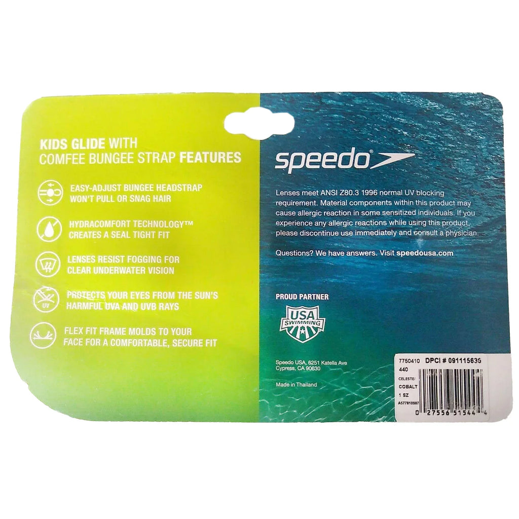 Speedo Kids Glide Goggles - Celeste / Cobalt