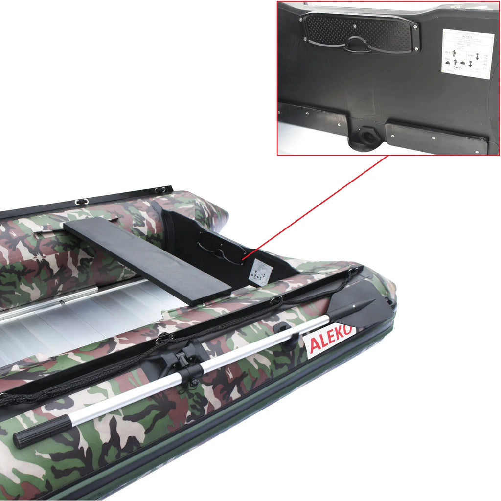 BT320CM Inflatable Fishing Boat 4-Person Raft 10.5 feet - Camouflage