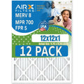 12x12x1 Air Filter  8 Rating, 12 Pack of Furnace Filters Comparable to  700 &  5 - Made in  by     .