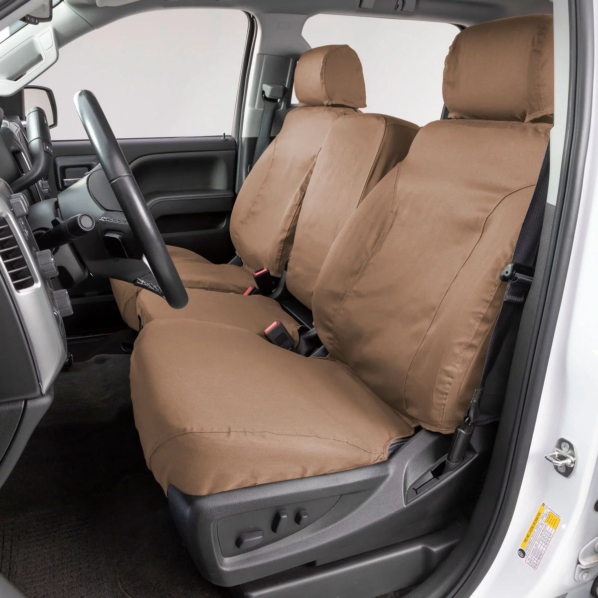 Covercraft SeatSaver Front Row Custom Fit Seat Cover for Select Ford F-150 Models - Polycotton (Tan) Fits select: 2013-2014  F150  , 2011-2012  F150
