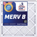 Filter King 19.75x21x1a Air Filter | 3- |  8  Pleated A/C Furnace Filters |    | Actual Size: 19.75 x 21 x .75"