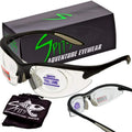 Spits Eyewear 1.50 Full Magnifying Shooting Safety Glasses  Pick Frame & Lens Color (Lens color: Clear Anti-Fog, Frame color: Black)