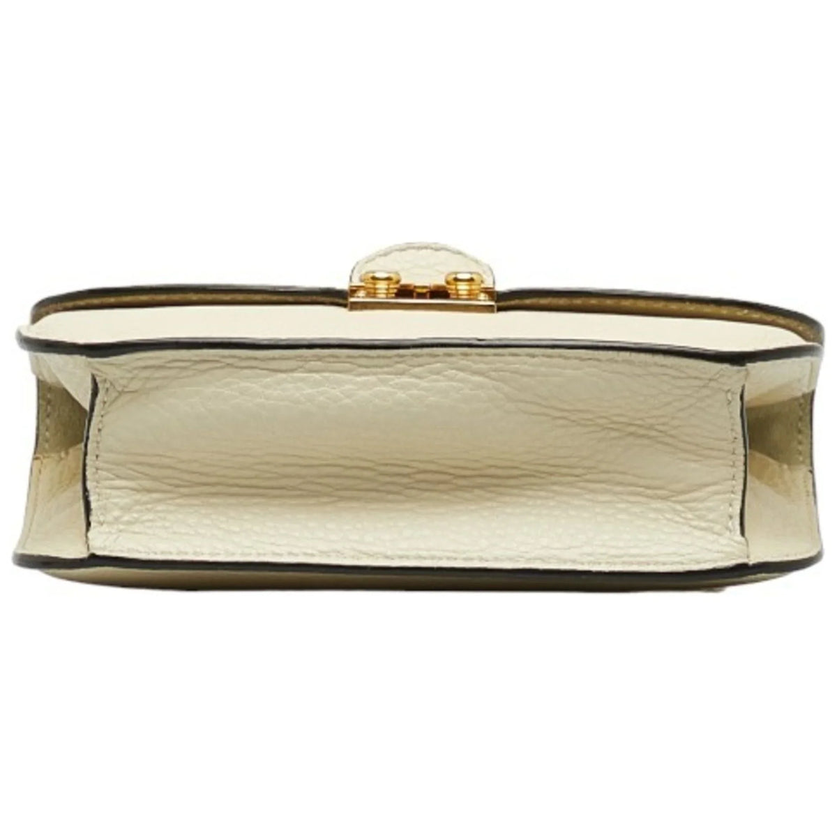 Pre-Owned Valentino Studded Chain Shoulder Bag Ivory Leather Women's  (Good)