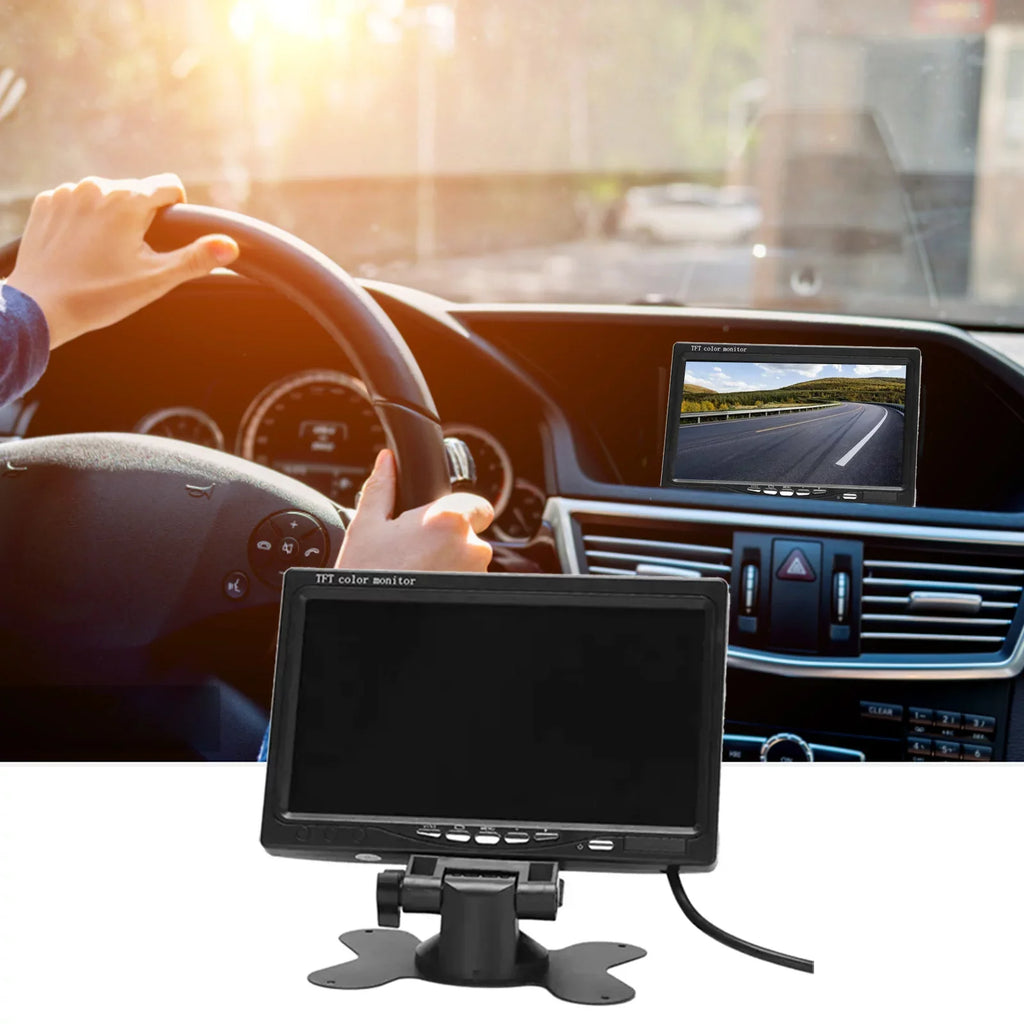 7 Inch  Monitor Display Screen  Car Screen Monitor  1024x600 Display  Input Built-in Speaker For Trucks Bus  Trailer Reverse Rear View Backup Camera