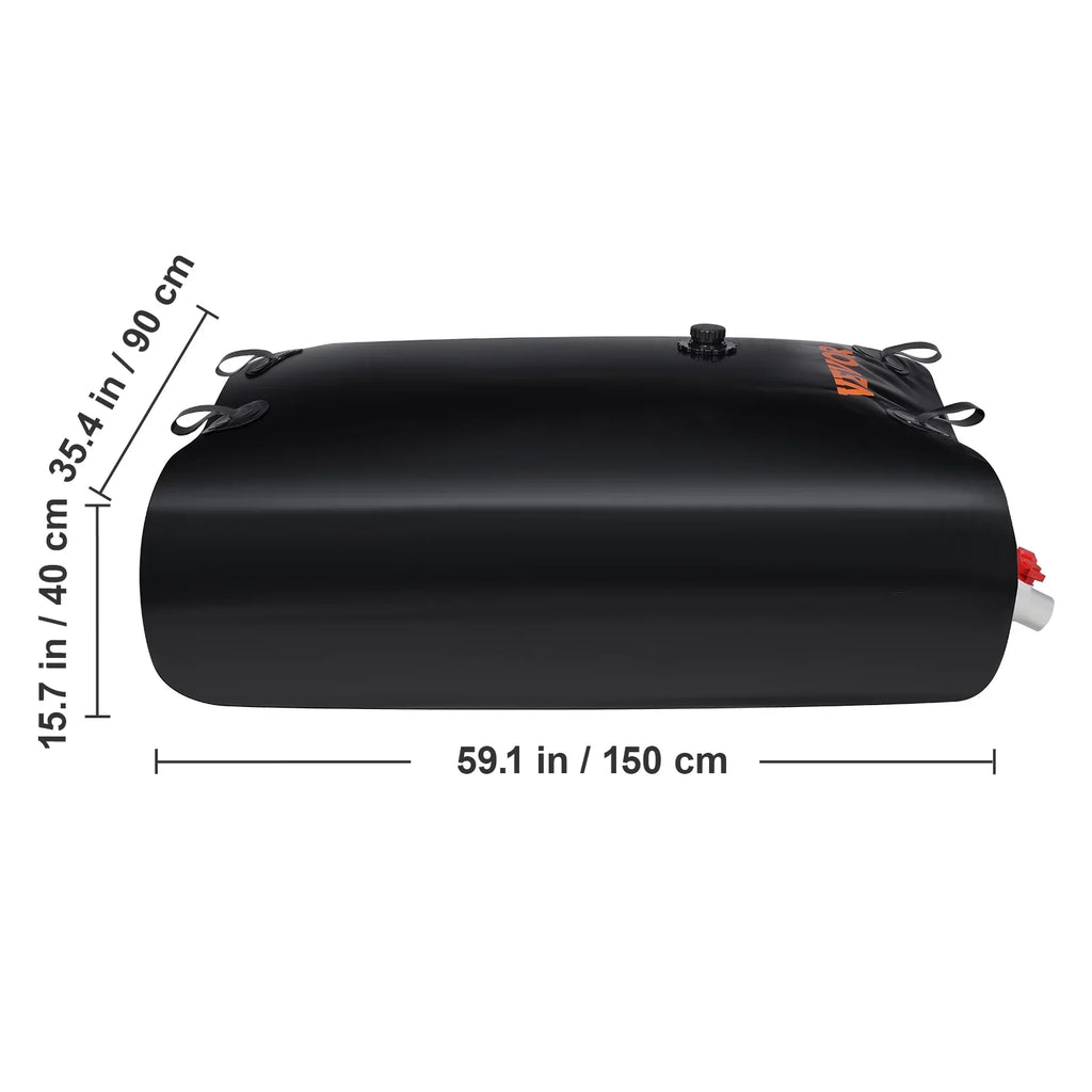 Portable Water Storage Bladder Rainwater Bag,143 Gallon Large Capacity Water Storage Containers,1000D  Water Bladder Including Spigots and Overflow Kit,Water Tank