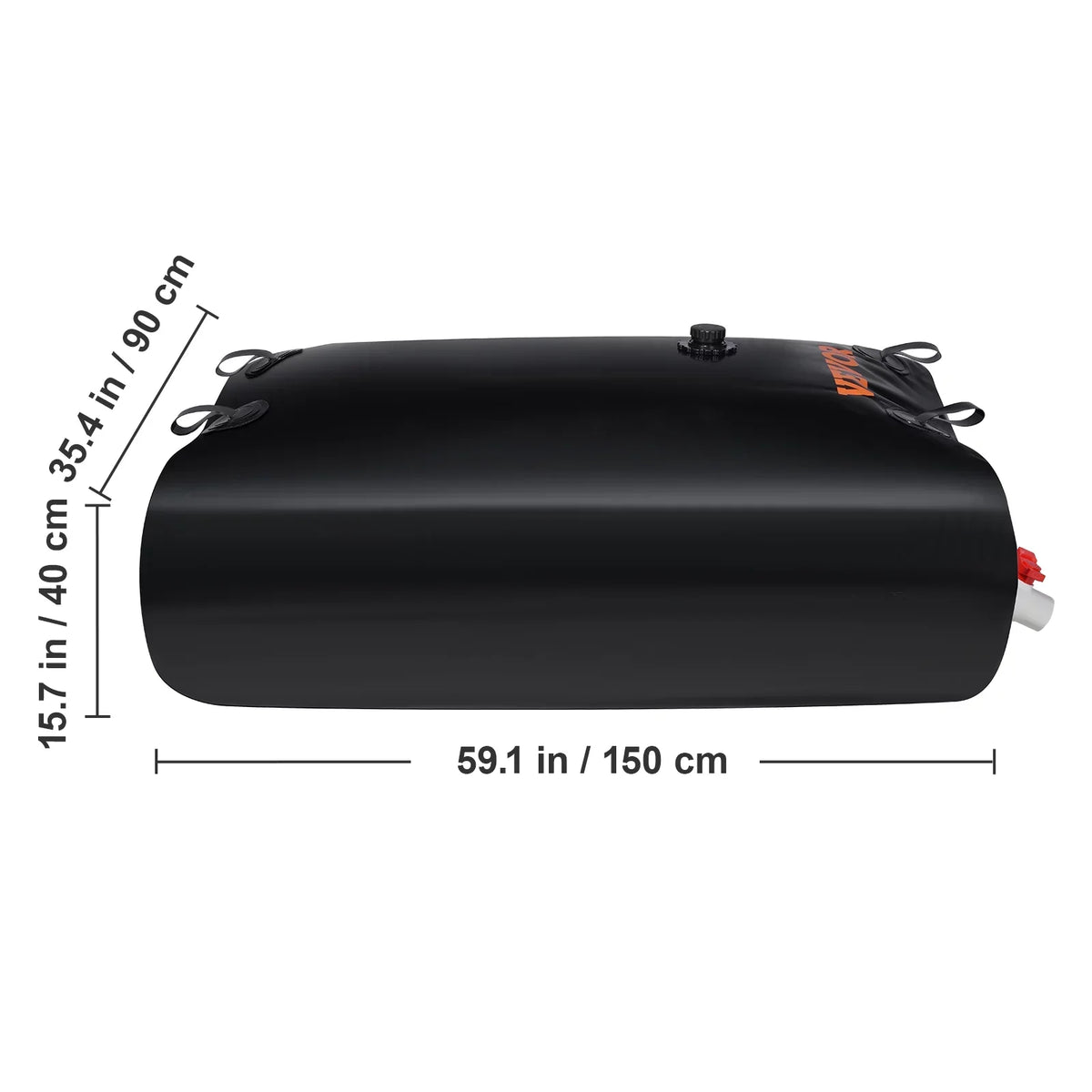 Portable Water Storage Bladder Rainwater Bag,143 Gallon Large Capacity Water Storage Containers,1000D  Water Bladder Including Spigots and Overflow Kit,Water Tank