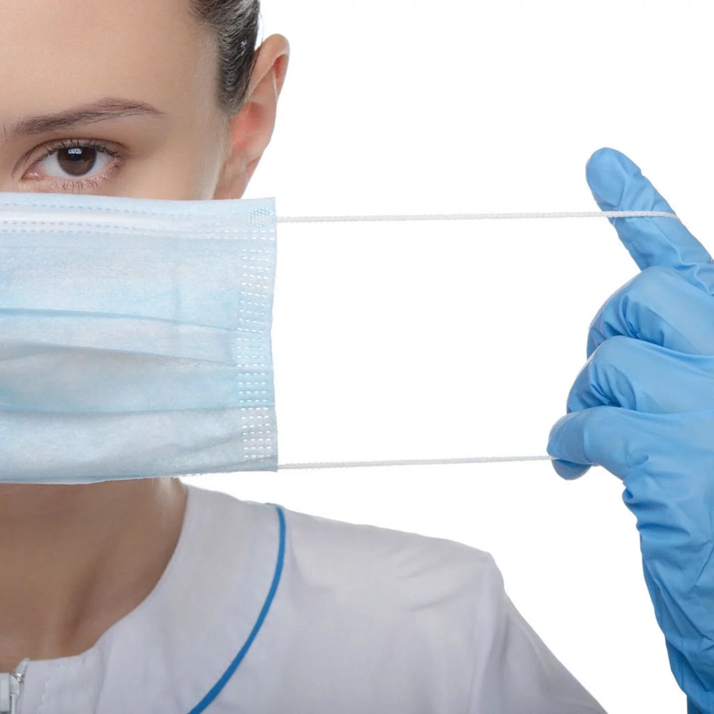 1000Pcs  Made Disposable Face Masks Blue, 3-Ply Breathable Protective Masks