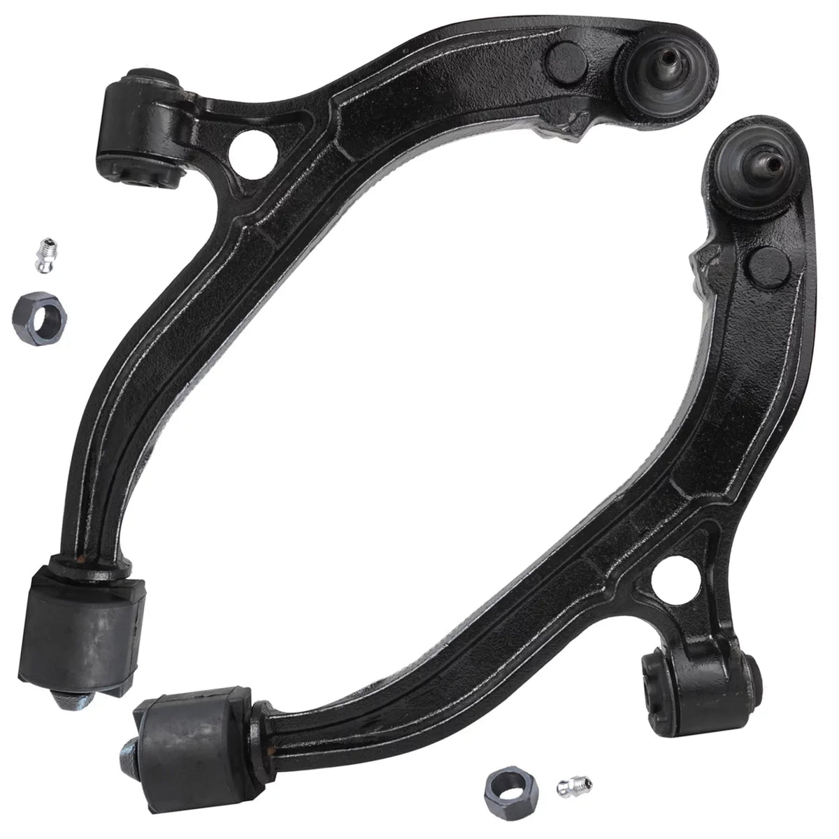 Detroit Axle - Front Lower Control Arms for 01-07 Dodge Caravan Chrysler Town & Country 01-03 Voyager, 2pc Lower Control Arms & Ball Joints Assembly Replacement