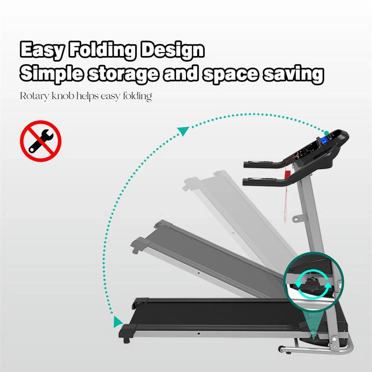 Decor Folding Treadmill for Small Apartment Electric Motorized Space Save