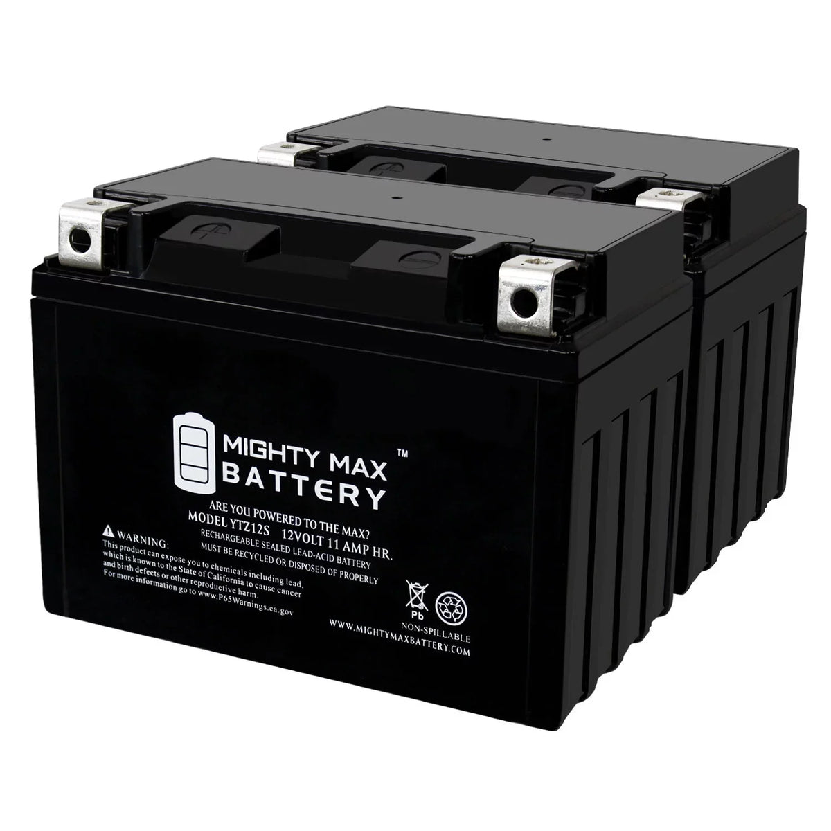 YTZ12S 12V 11Ah Replacement Battery compatible with Honda FSC600 Silver Wing 02-12 - 2 Pack