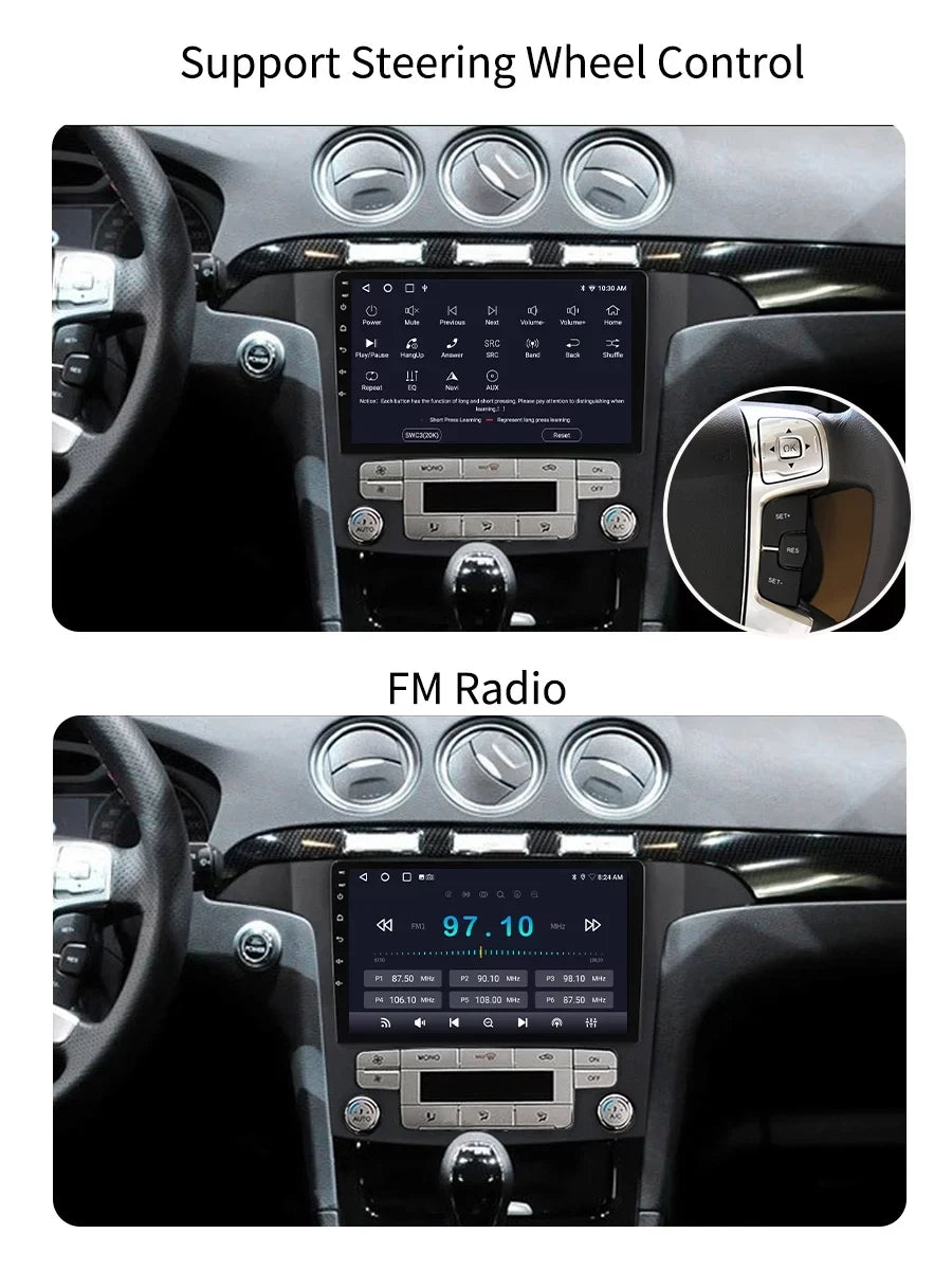 32GB Car Radio  Navi For Ford S Max S- 2007 - 2015 Android Screen Car Stereo With Bluetootn Carplay Android Auto