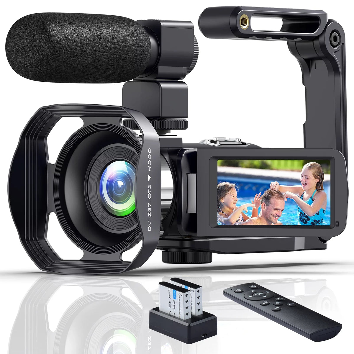 4K Video Camera for Youtube Camcorder 48MP 60FPS WiFi Vlogging 18X Digital Camera  Night Vision