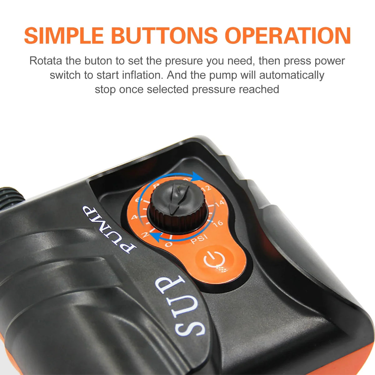 Reliable 16  Electric Air Pump with 6 Nozzles for Inflatables and Boats at ammoon