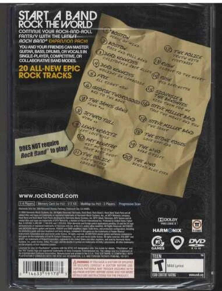 Rock Band Track Pack: Classic Rock PS2 (Brand New Factory Sealed  Version)