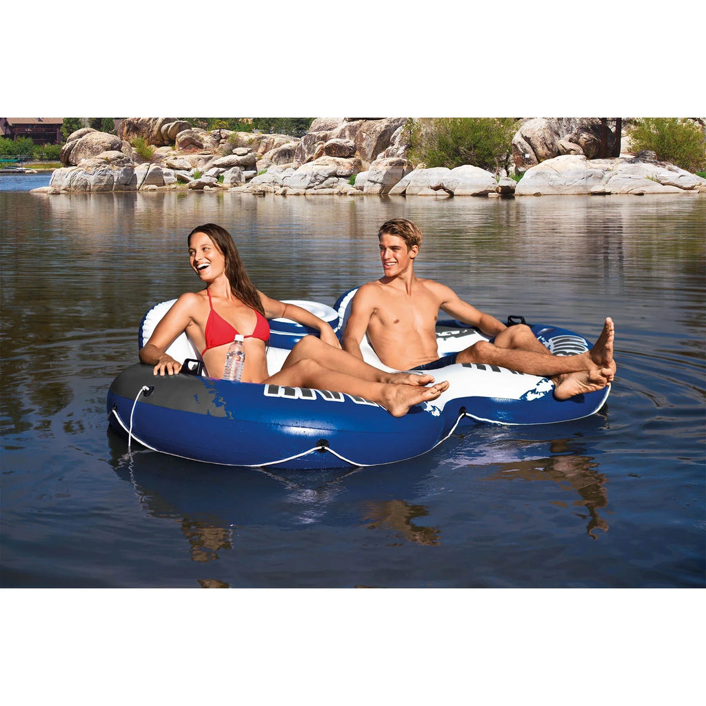 Intex River Run  Inflatable 2 Person Pool Tube Float w/ Cooler (18 Pack)