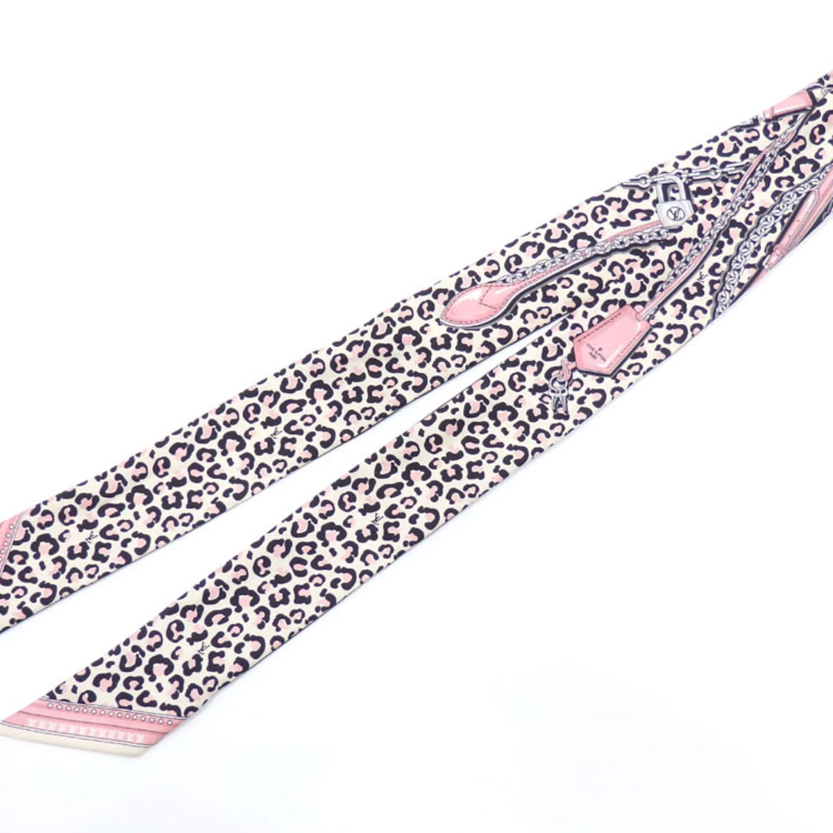 Pre-Owned Louis Vuitton Scarf Muffler Bandeau  Wild at Heart Women's Multicolor Silk Leopard Print M00415 (Good)