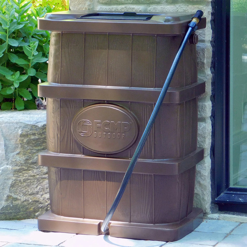 Outdoor WG4000- Home Outdoor Wood Grain Rain Water Catcher Barrel