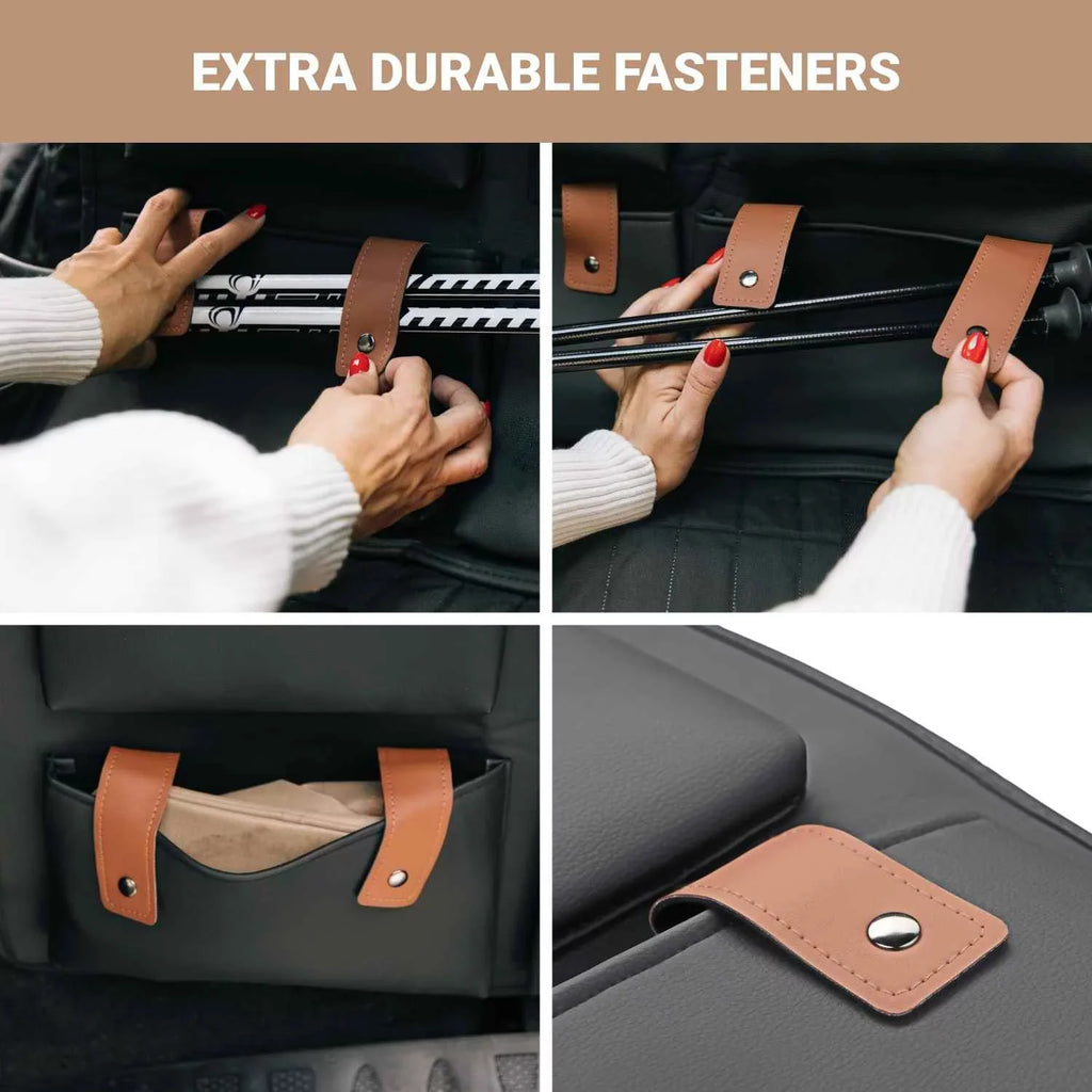 Hanging Car  Trunk Organizer Black Brown Eco Leather Owleys Storage Accessories With Pockets Waterproof