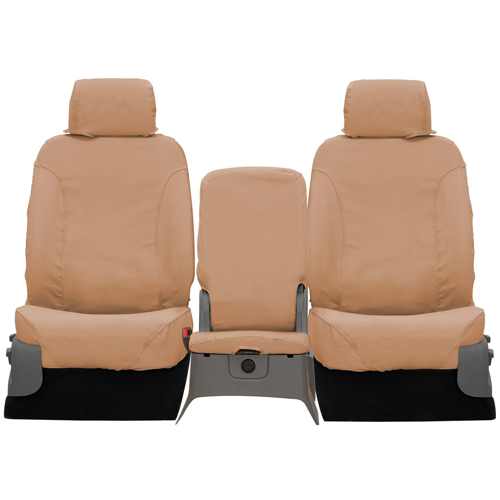 Covercraft SeatSaver Front Row Custom Fit Seat Cover for Select Ford F-150 Models - Polycotton (Tan) Fits select: 2013-2014  F150  , 2011-2012  F150