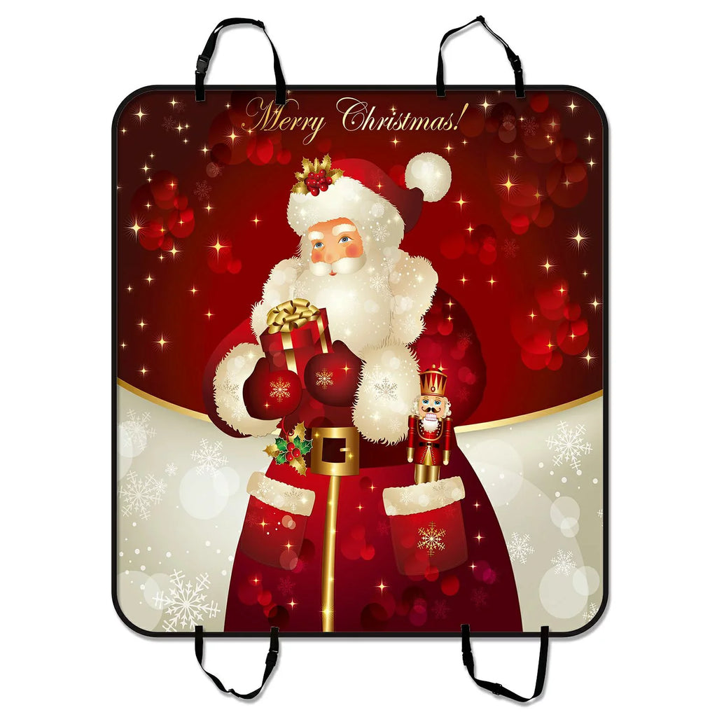 Merry christmas Dreamlike the Santa Claus Pet Car Seat Cover Dog Car Seat Mat Hammock Cargo Mat Trunk Mat For Cars Trucks and  54x60 inches