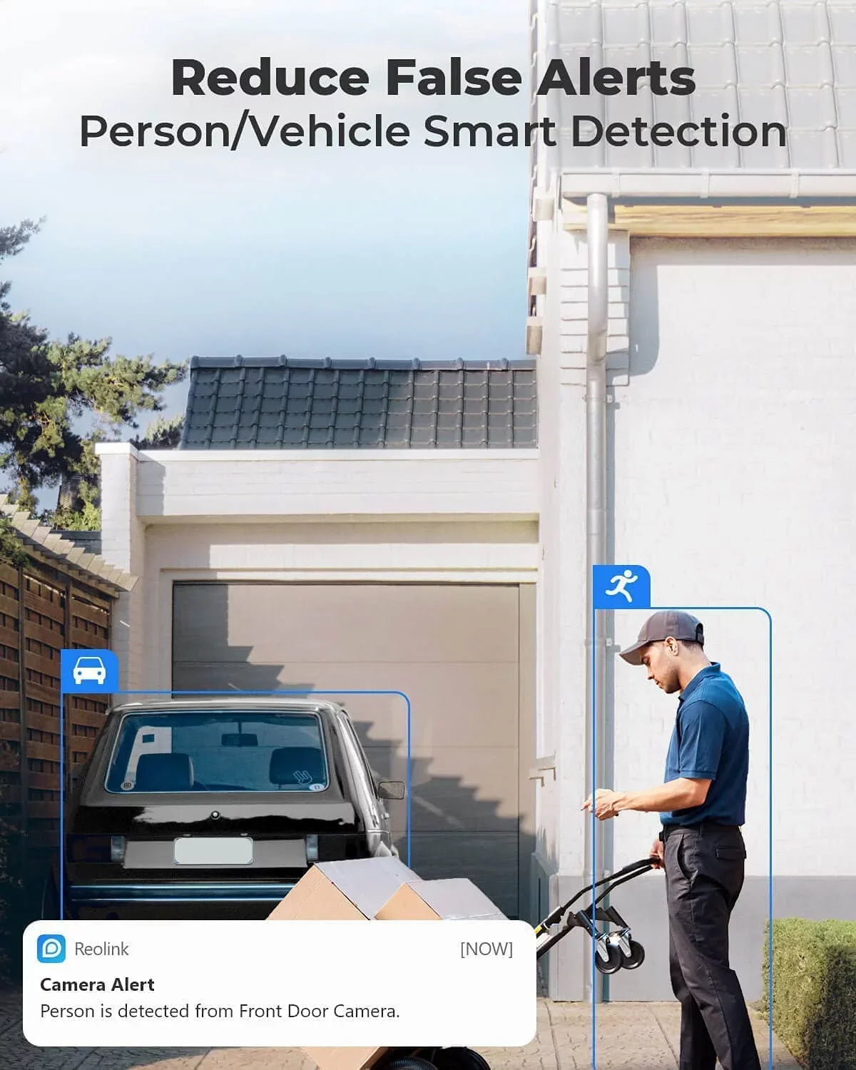Reolink 2K+ 5MP Outdoor 4G  Cellular Battery-Powered Wireless Security Camera System, No WiFi Needed, Night Vision, Smart Person/Vehicle Detection, 2-Way Talk, Go Plus with White Solar Panel