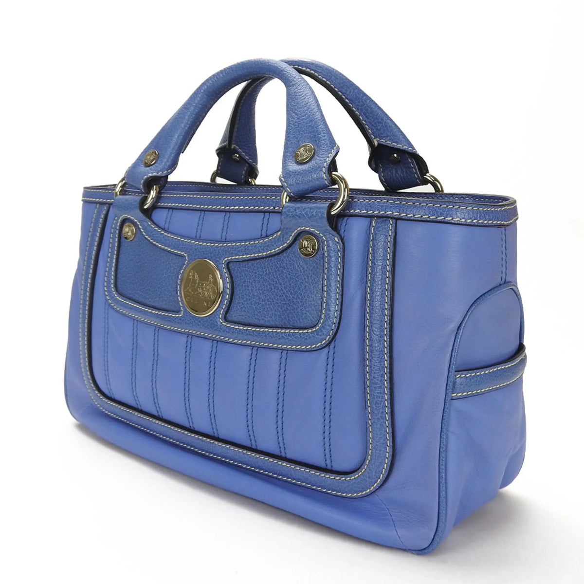 Pre-Owned Celine Handbag Boogie Bag 134023PLA.06BM Leather Blue Women's  (Good)