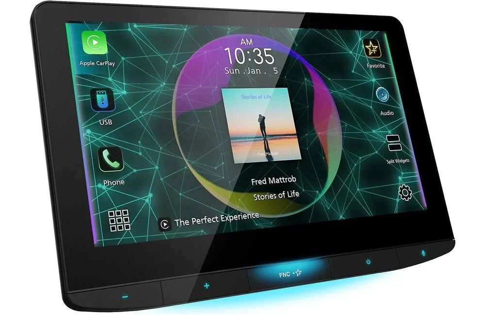 Jvc -Z1000W 10.1"  Floating Digital Multimedia Receiver with Bluetooth Apple CarPlay and Android Auto