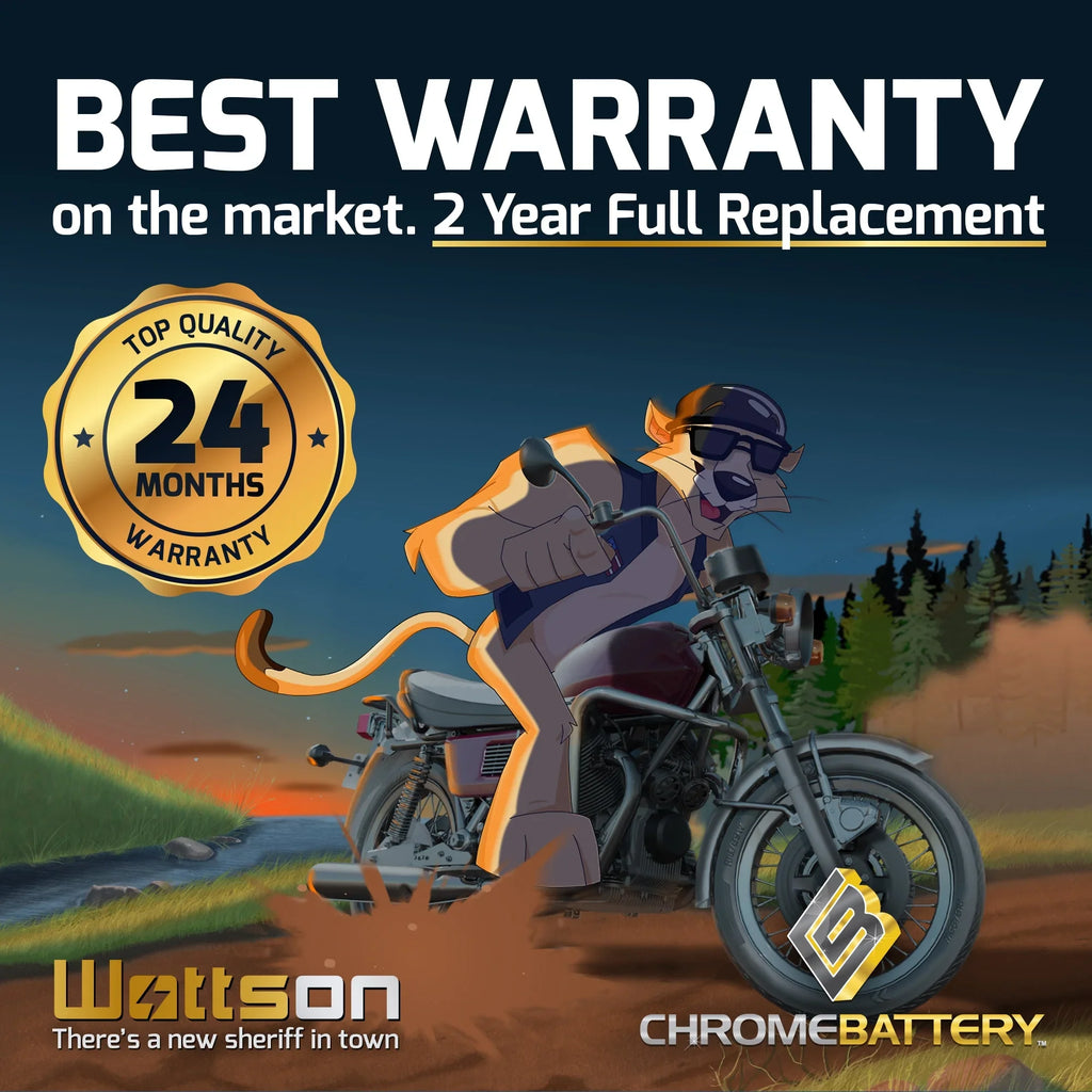 Chrome Battery Y50-n18l-a3 (50-n18l-a3 12 Volts,20 Ah, 260 Cca) High Performance - Maintenance Free - Sealed  Motorcycle Battery