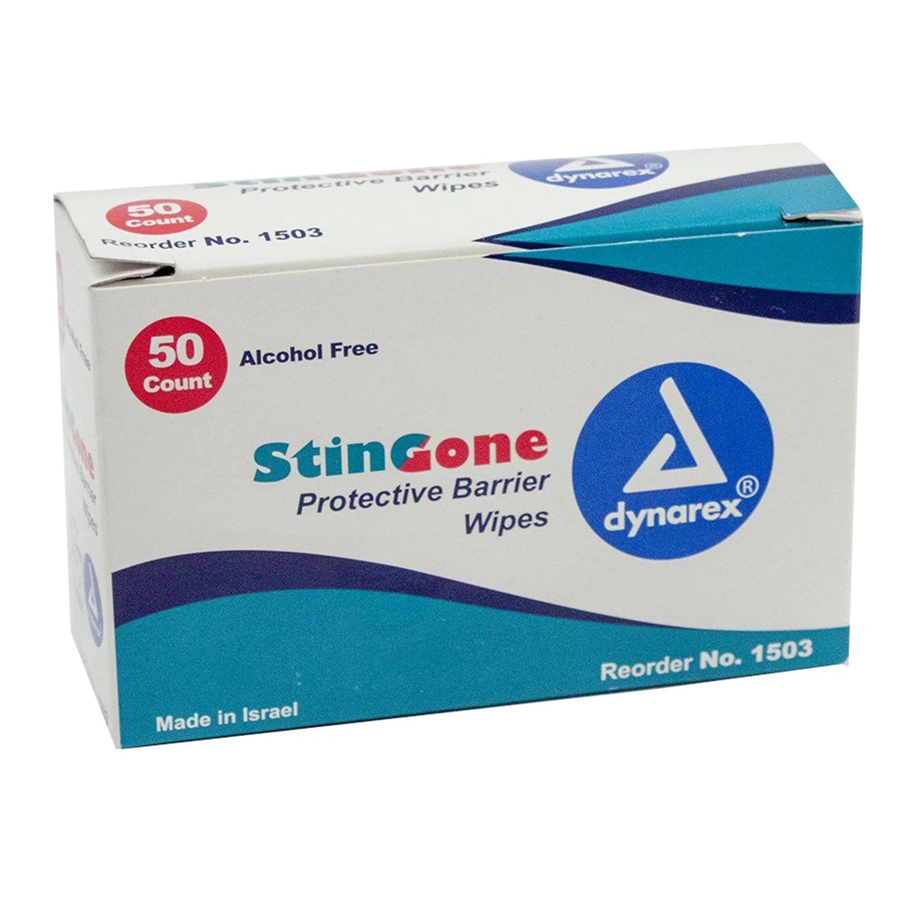 StinGone Skin Barrier Wipes Box of 50, Unscented
