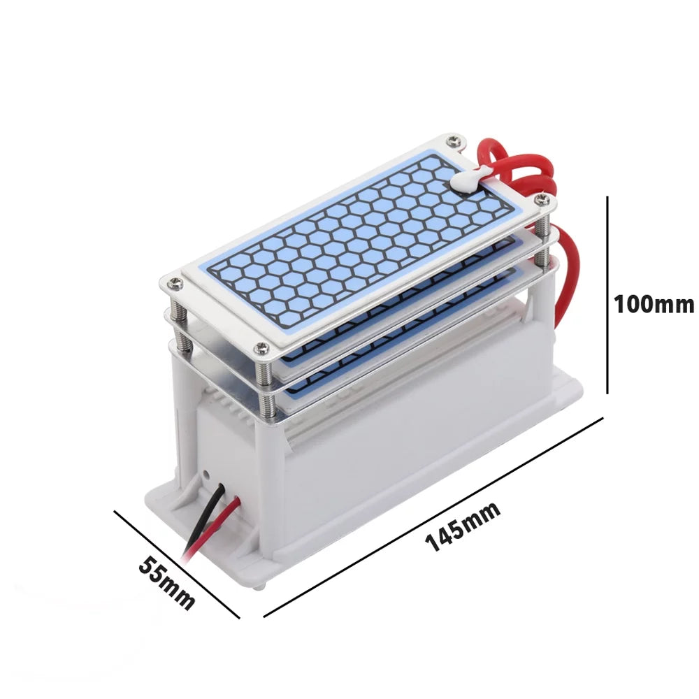 Portable Ceramic 15g/h Generator Long Life Three Tablets Integrated Plate Air Water Purifier