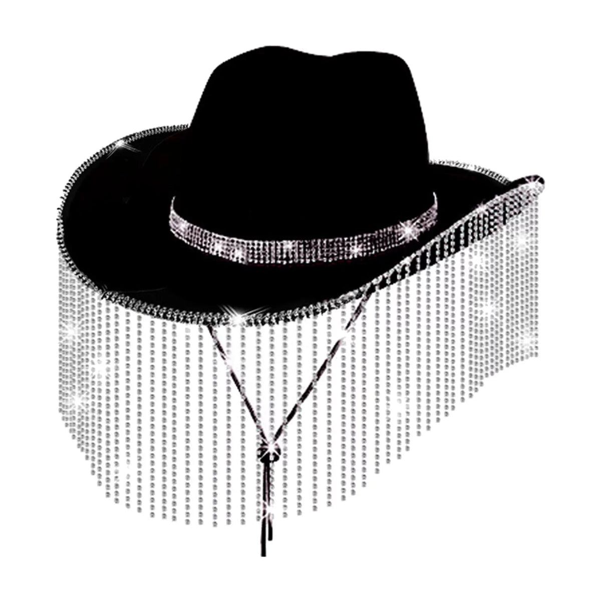 Segolike Cowboy Hat Men Cowgirl Hat Sun Protection Lightweight with Chin Strap Unisex Sunhat Sun Hat for Camping Street Beach Festivals Backpacking Black