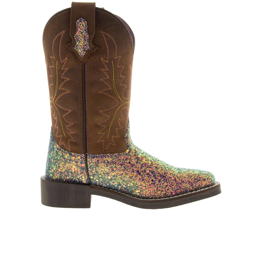 Smoky Mountain Girls' Ariel Western Boot Broad Square Toe Pink 2 D(M)