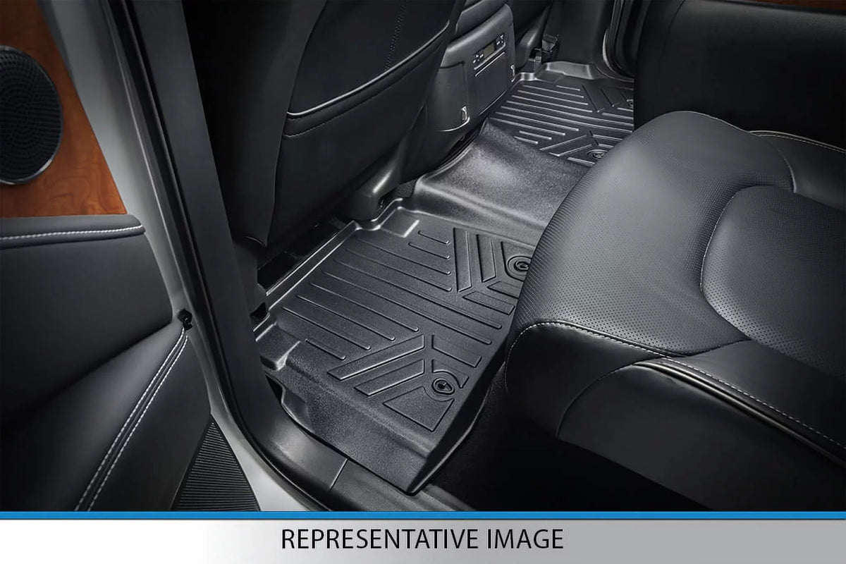 Smartliner All Weather Floor Mats 3 Rows Black Set for 2017-21 Chrysler Pacifica