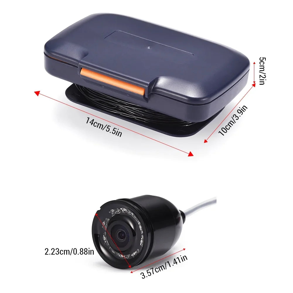 Underwater Fishing Camera with 4.3in Digital  120° 300,000 Pixels 8  Night Vision for River/Ice Fishing