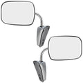 Brock Replacement Set Manual Side Door Stainless Steel Low Mount Mirrors Compatible with 1973-1991 C/K/R/V Pickup Truck  996220