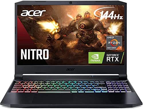Acer Nitro 5 15.6''   Display Gaming Laptop |  Ryzen 7 5800H Octa-Core  GeForce  3060 32GB  1TB   Backlit Keyboard Windows 10 with  Cable Bundle, Black, 15-15.99 inches